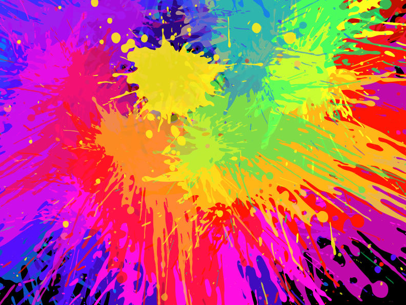 free vector Colorful Paint Splats Vector Background